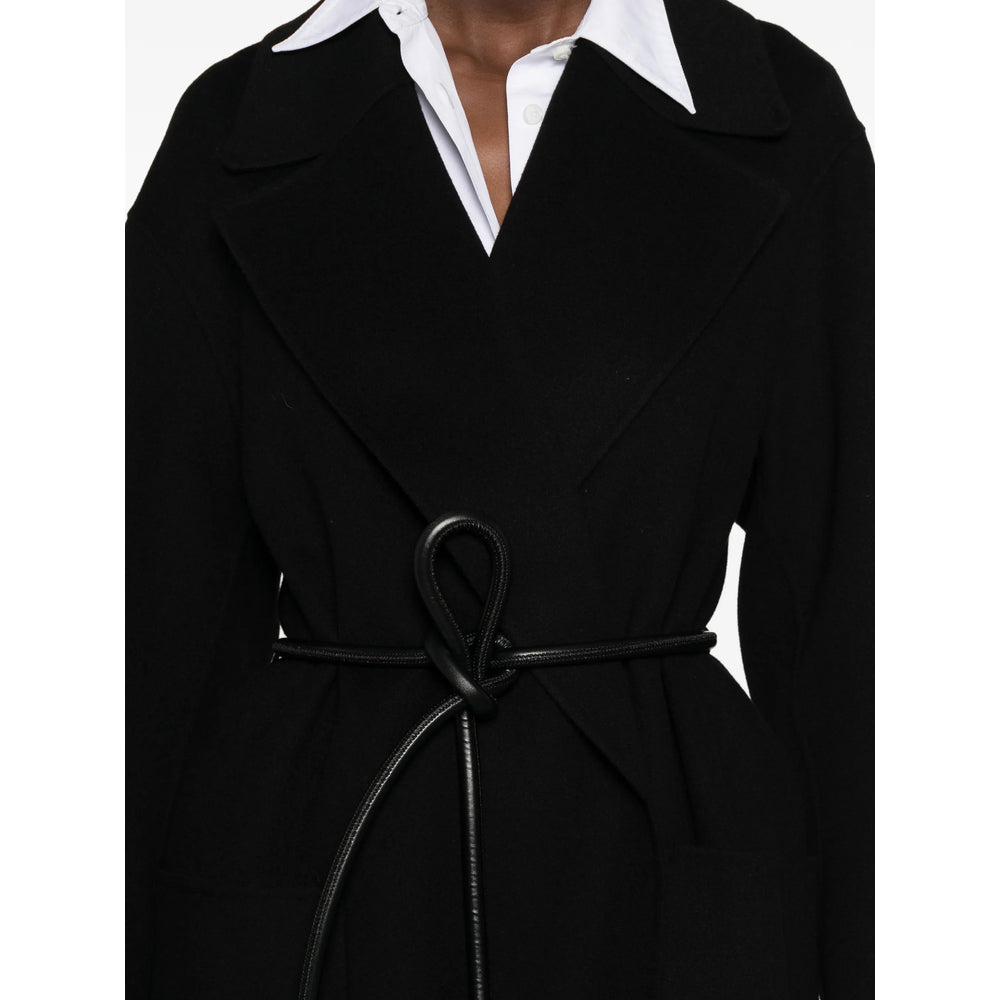 Sportmax Black Coats - Single Breasted Coats Women SPORTMAX