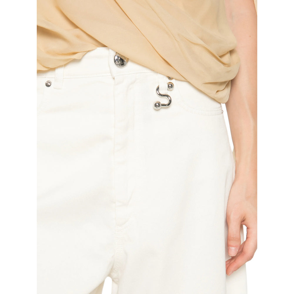 Sportmax White Denim - Wide-Leg Jeans Women SPORTMAX