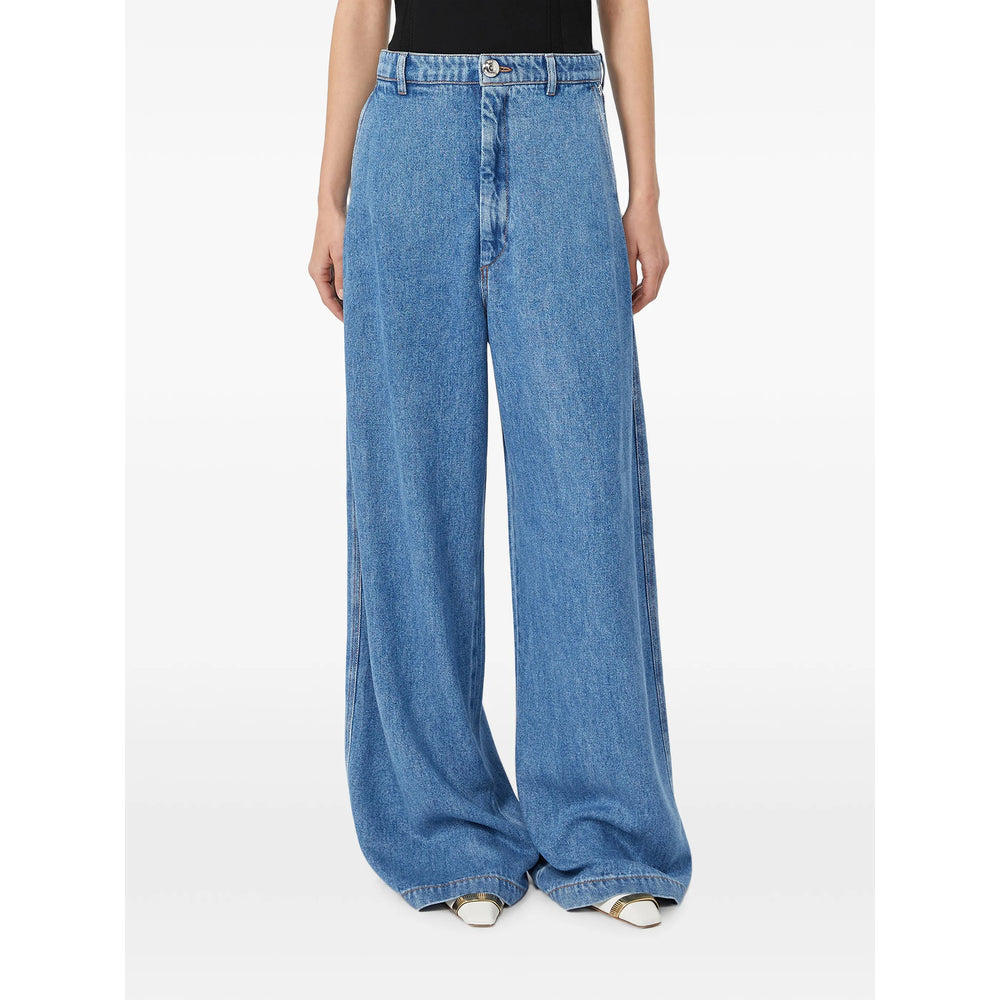 Sportmax Blue Denim - Wide-Leg Jeans Women SPORTMAX
