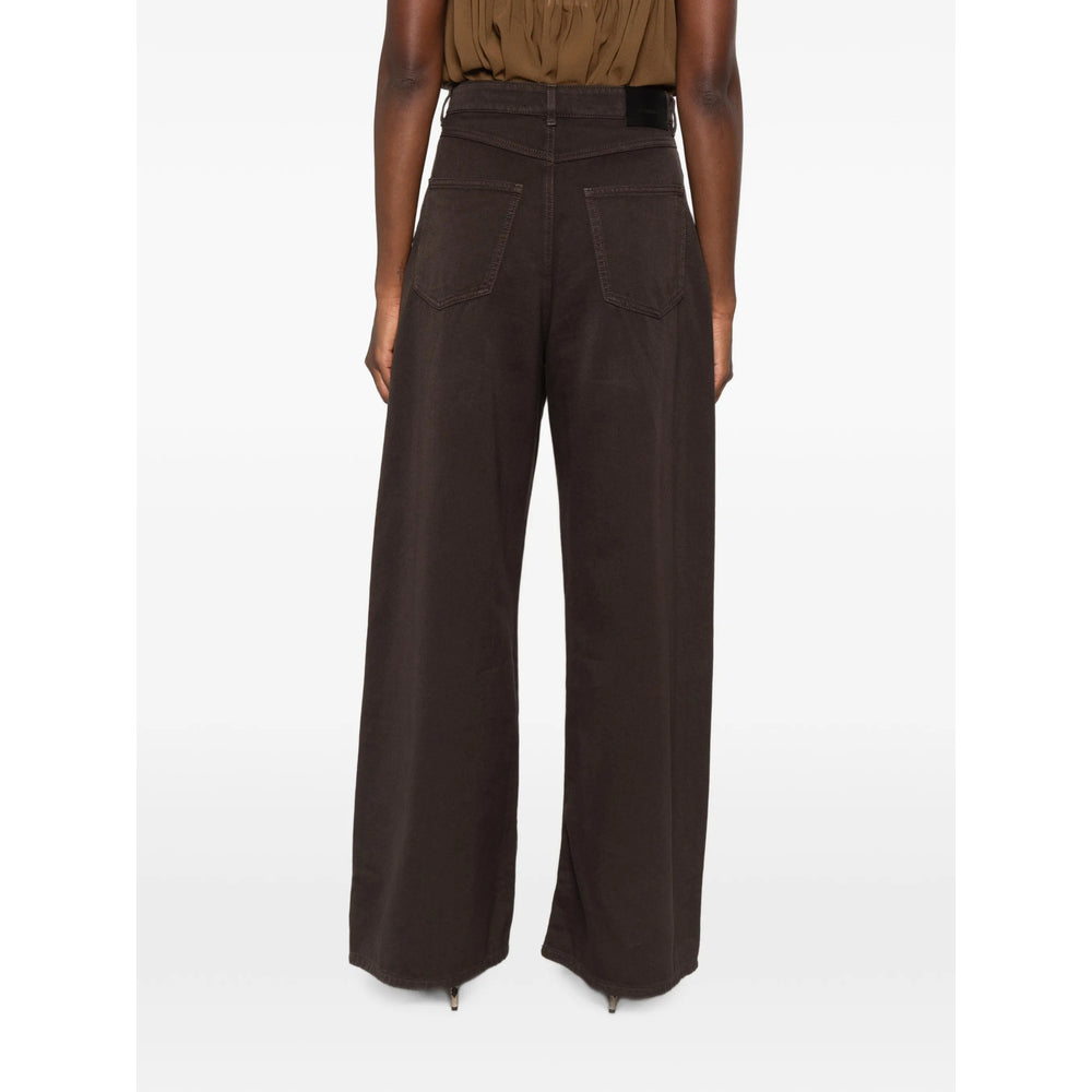 Sportmax Brown Denim - Wide-Leg Jeans Women SPORTMAX