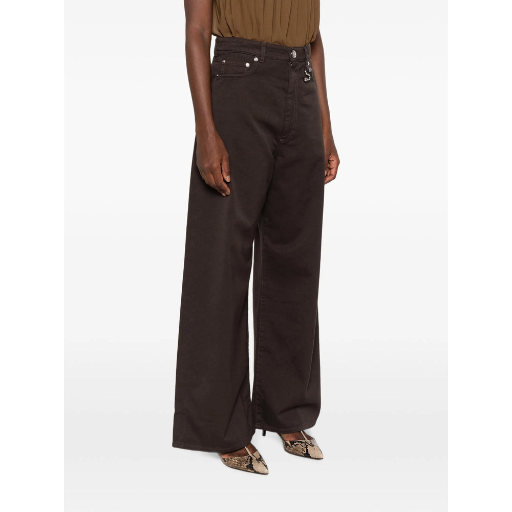 Sportmax Brown Denim - Wide-Leg Jeans Women SPORTMAX