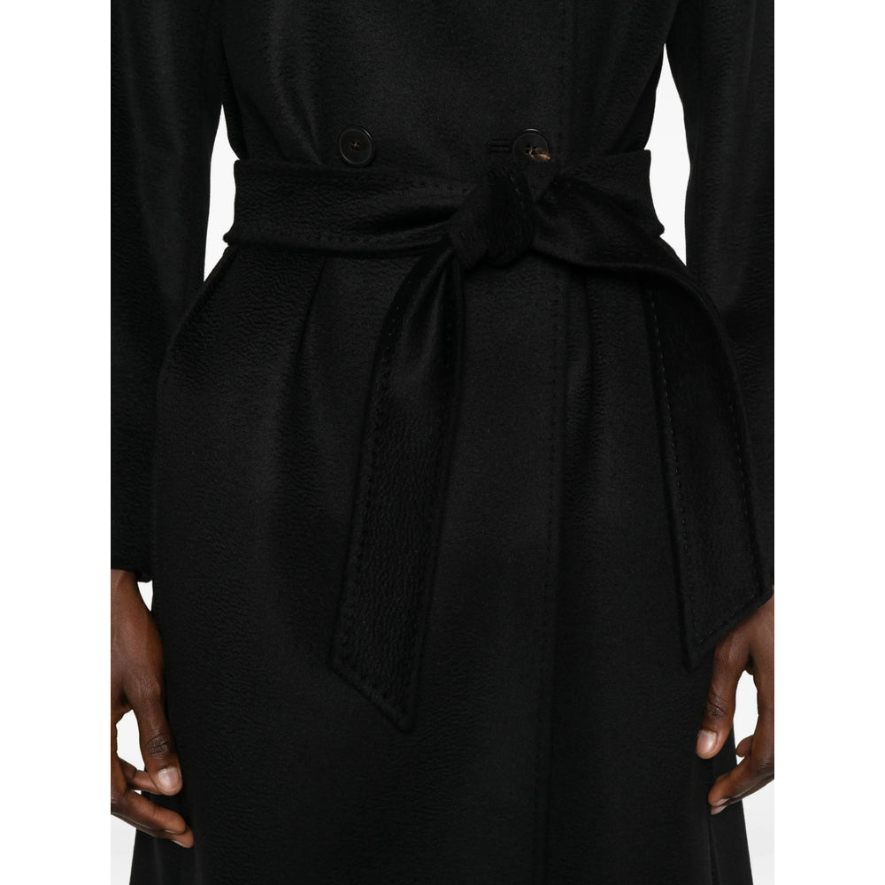 Max Mara Studio Black Coats - Double Breasted & Peacoats Women MAX MARA STUDIO