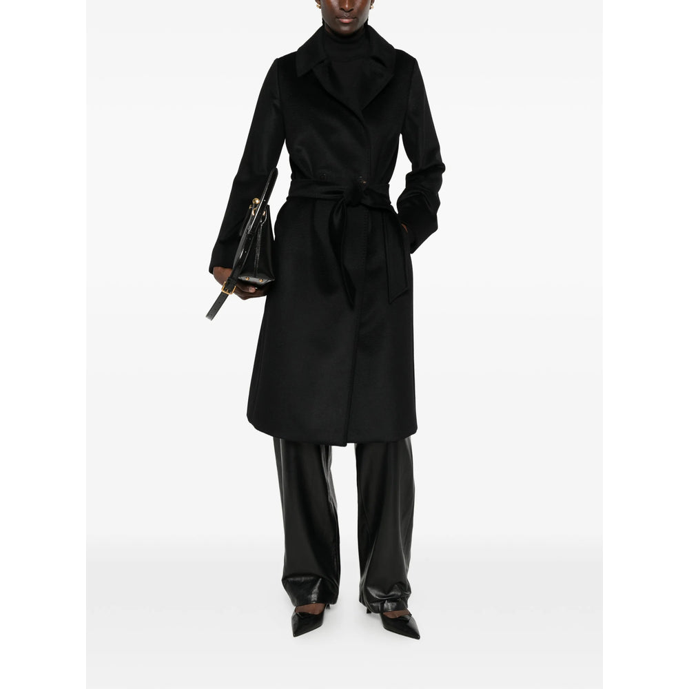Max Mara Studio Black Coats - Double Breasted & Peacoats Women MAX MARA STUDIO