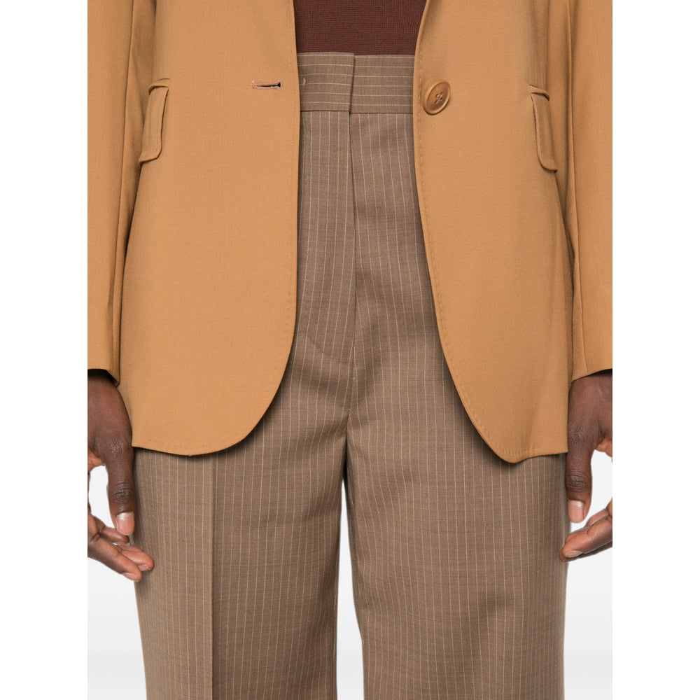 Max Mara Studio Brown Trousers - Straight Trousers Women MAX MARA STUDIO