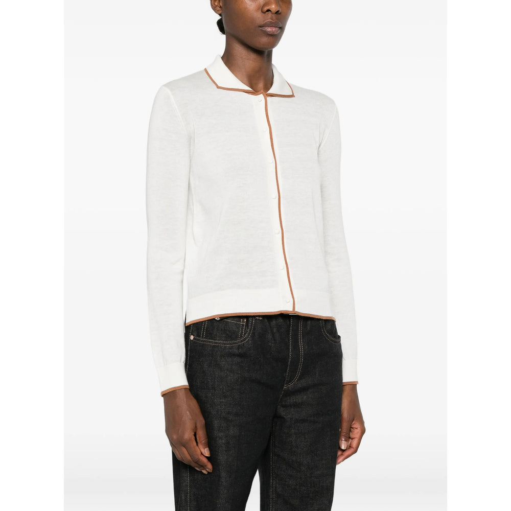 Max Mara Studio White Knitwear - Cardigans Women MAX MARA STUDIO