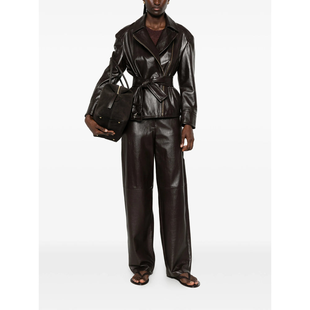 Max Mara Studio Brown Trousers - Tailored Trousers Women MAX MARA STUDIO