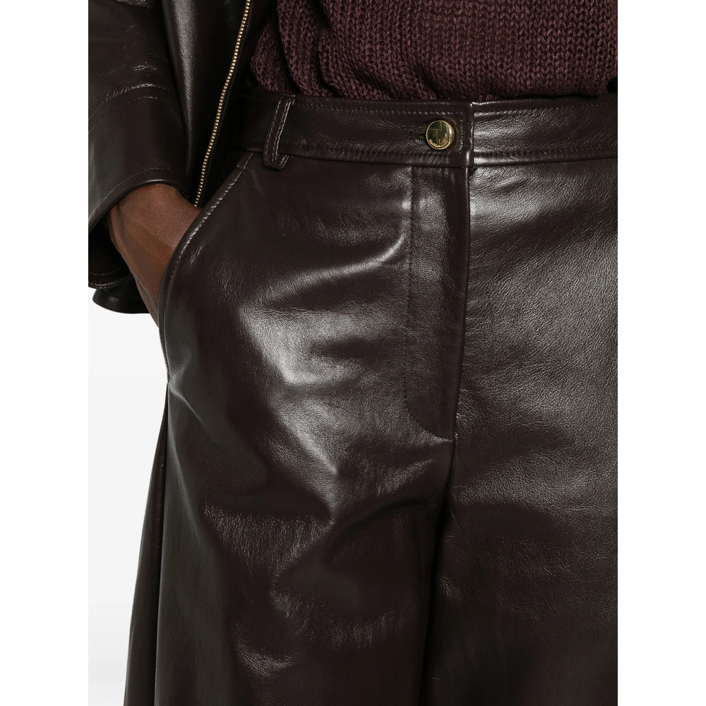 Max Mara Studio Brown Trousers - Tailored Trousers Women MAX MARA STUDIO