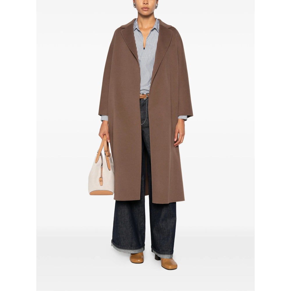 'S Max Mara Brown Coats - Single Breasted Coats Women S MAX MARA
