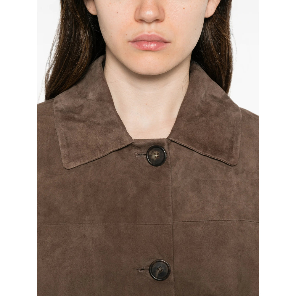 'S Max Mara Brown Jackets - Leather Jackets Women S MAX MARA