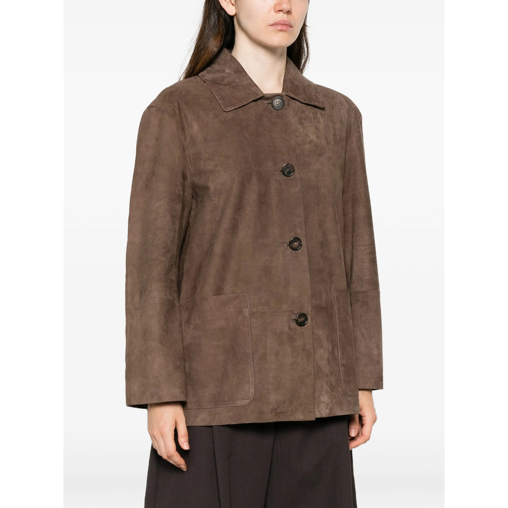 'S Max Mara Brown Jackets - Leather Jackets Women S MAX MARA