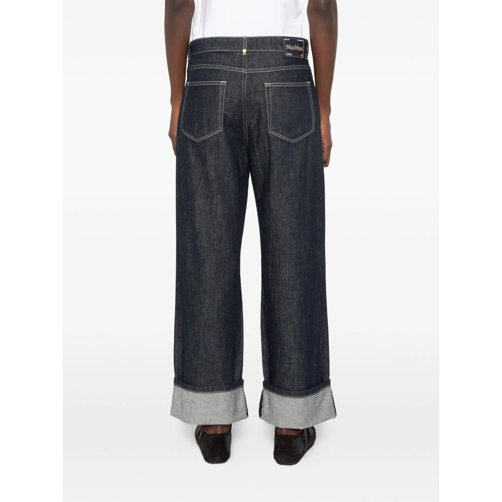 'S Max Mara Blue Denim - Straight-Leg Jeans Women S MAX MARA