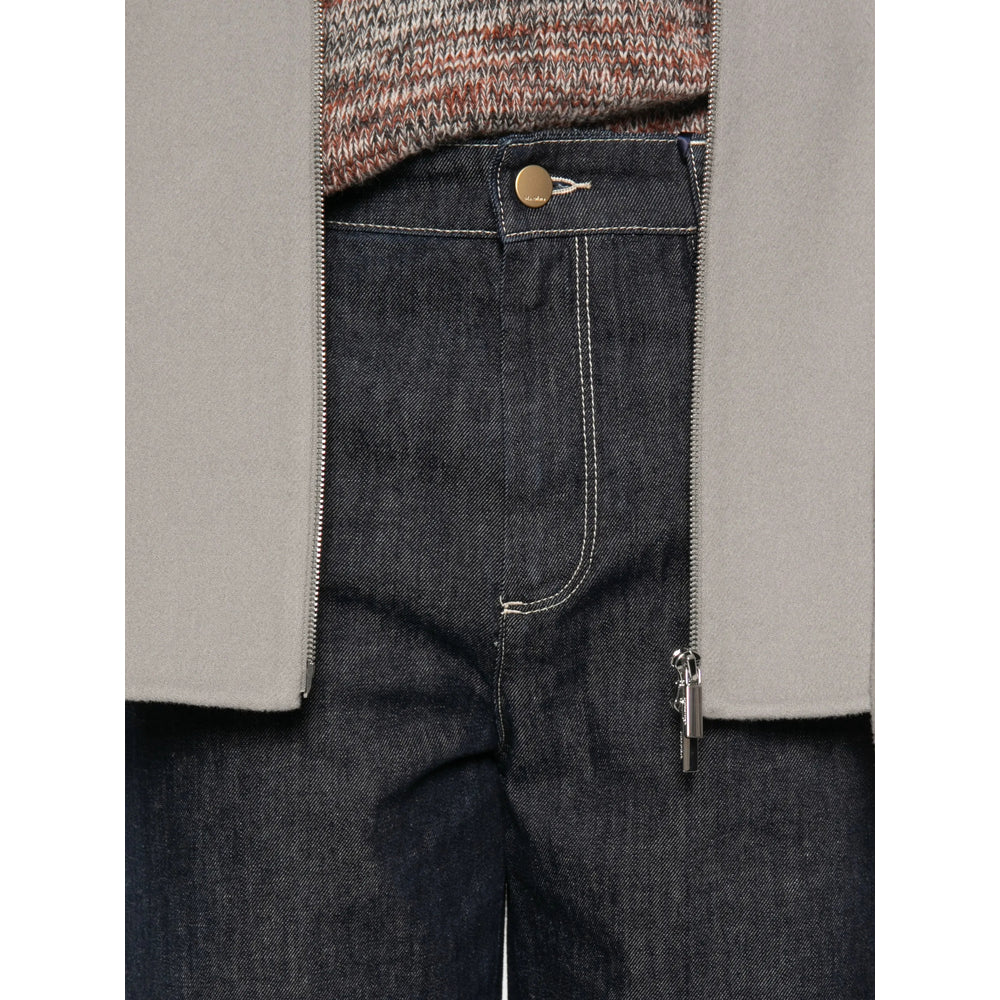 'S Max Mara Blue Denim - Straight-Leg Jeans Women S MAX MARA