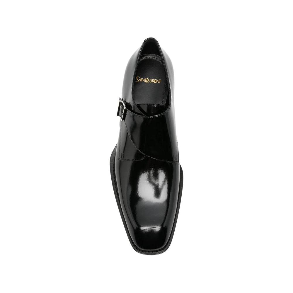 Saint Laurent Black Monk Shoes Men SAINT LAURENT