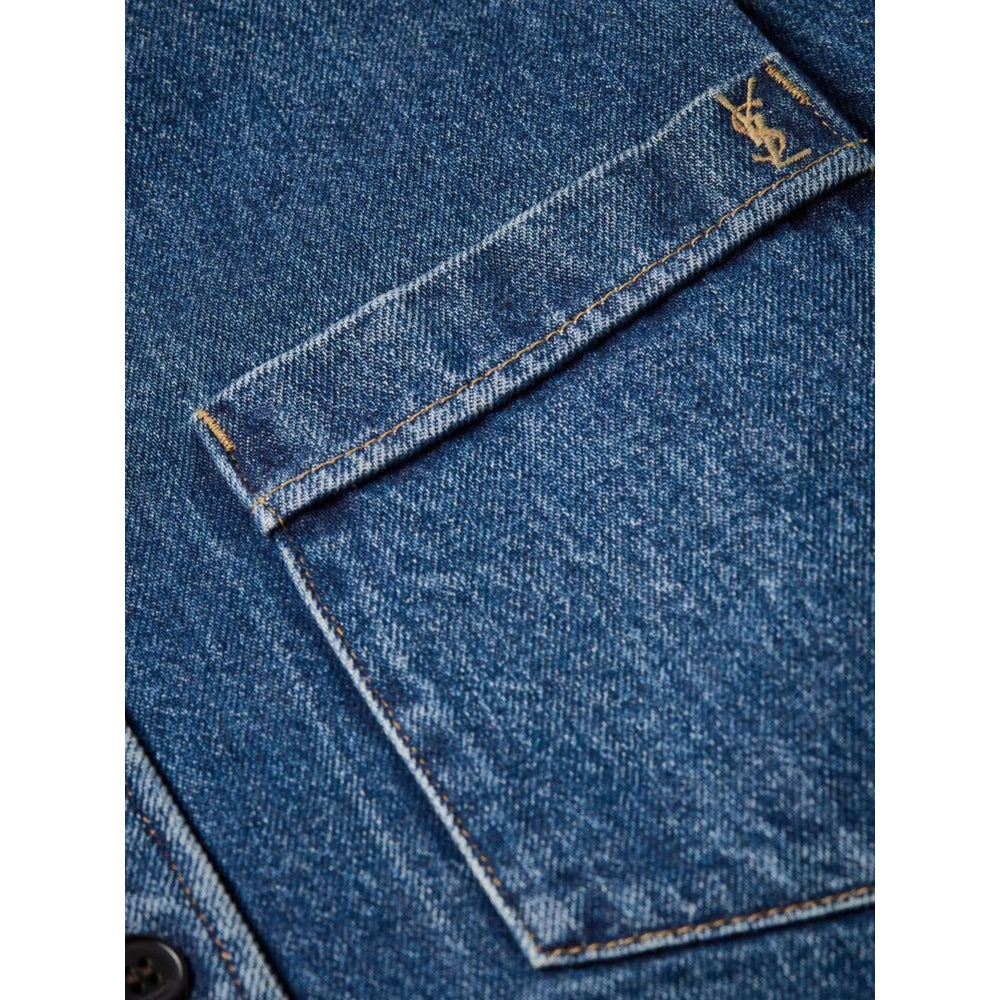 Saint Laurent Blue Shirts Men SAINT LAURENT