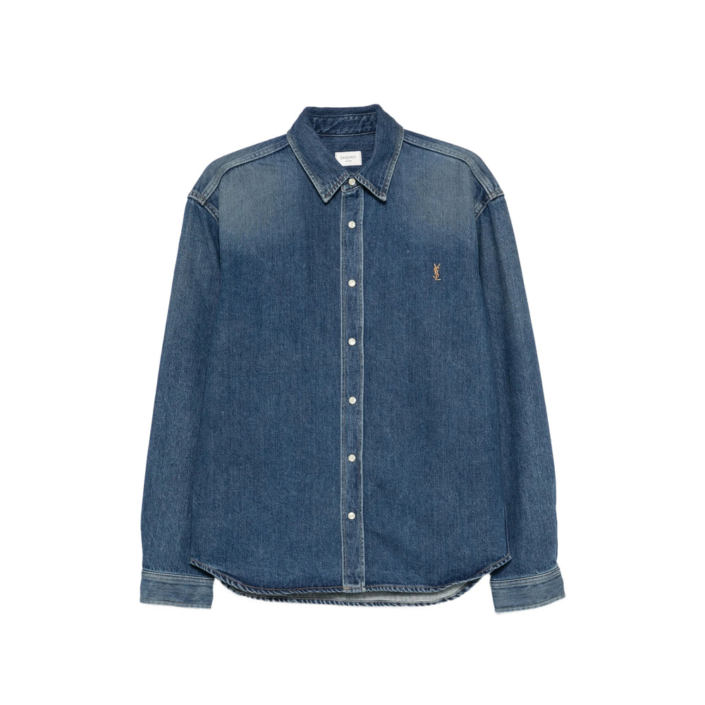 Saint Laurent Blue Shirts Men SAINT LAURENT