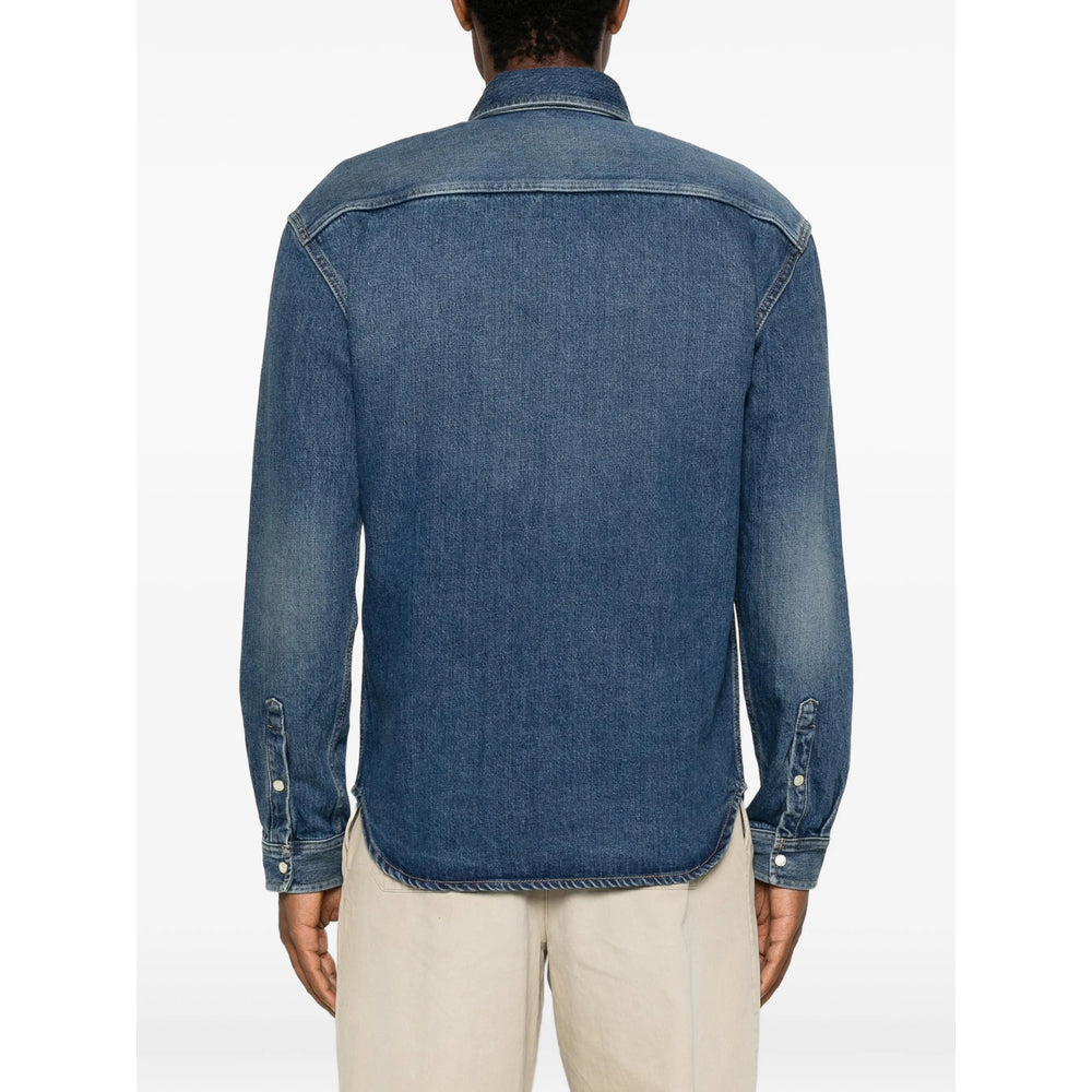 Saint Laurent Blue Shirts Men SAINT LAURENT