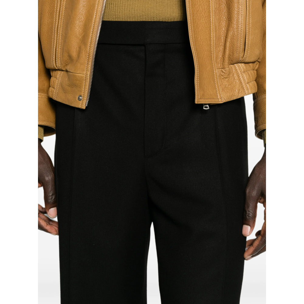 Saint Laurent Black Trousers - Wide-Leg Trousers Men SAINT LAURENT