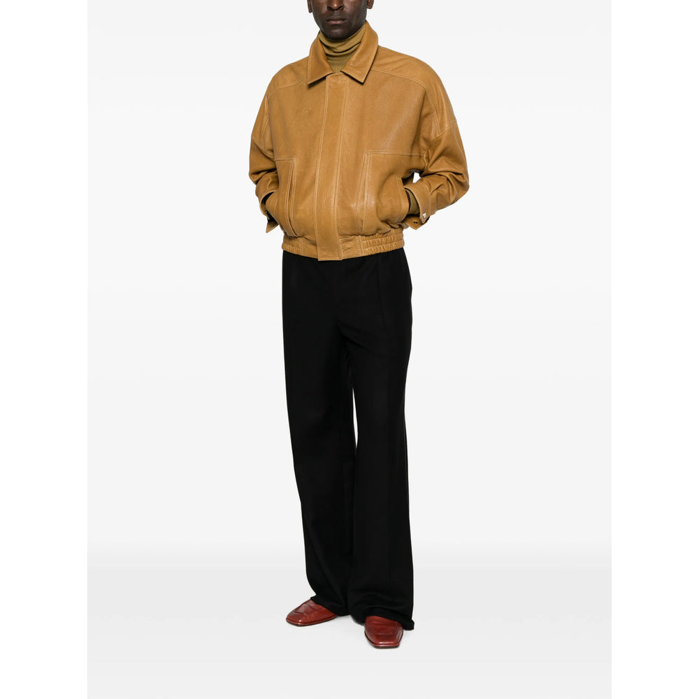 Saint Laurent Black Trousers - Wide-Leg Trousers Men SAINT LAURENT