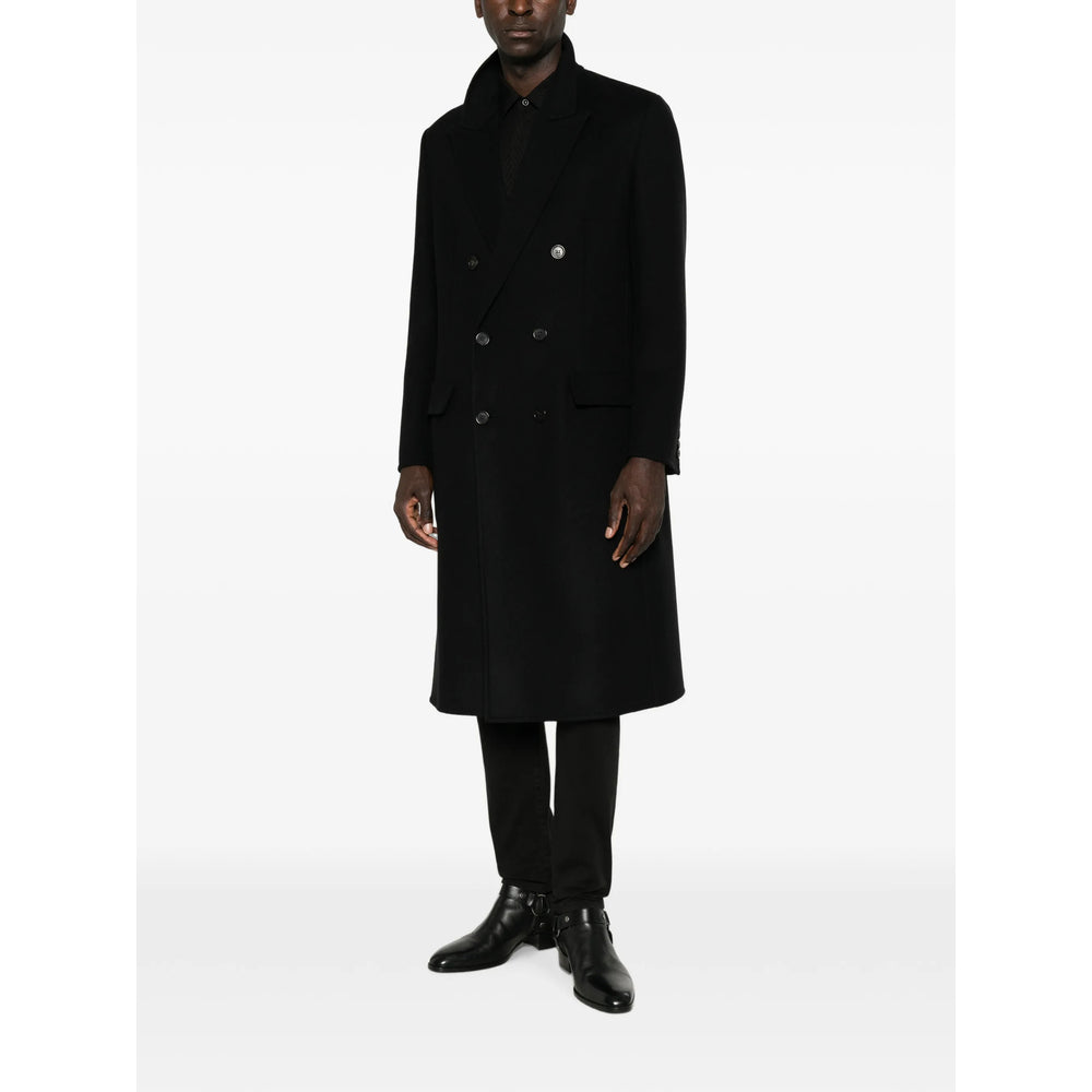 Saint Laurent Black Coats - Double Breasted Coats Men SAINT LAURENT