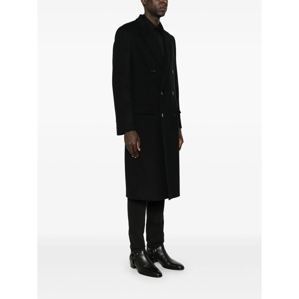 Saint Laurent Black Coats - Double Breasted Coats Men SAINT LAURENT
