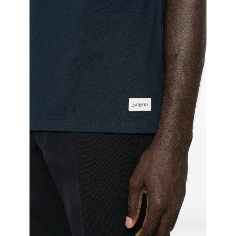 Saint Laurent Blue T-Shirts & Vests - T-Shirts Men SAINT LAURENT