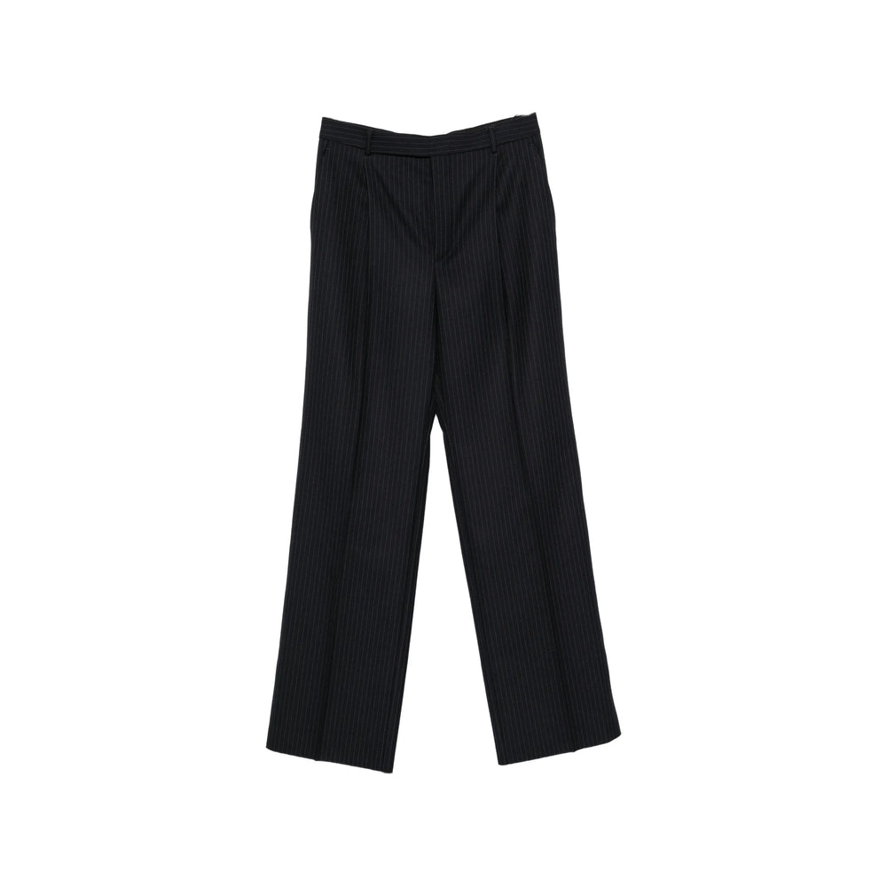 Saint Laurent Black Trousers - Wide-Leg Trousers Men SAINT LAURENT