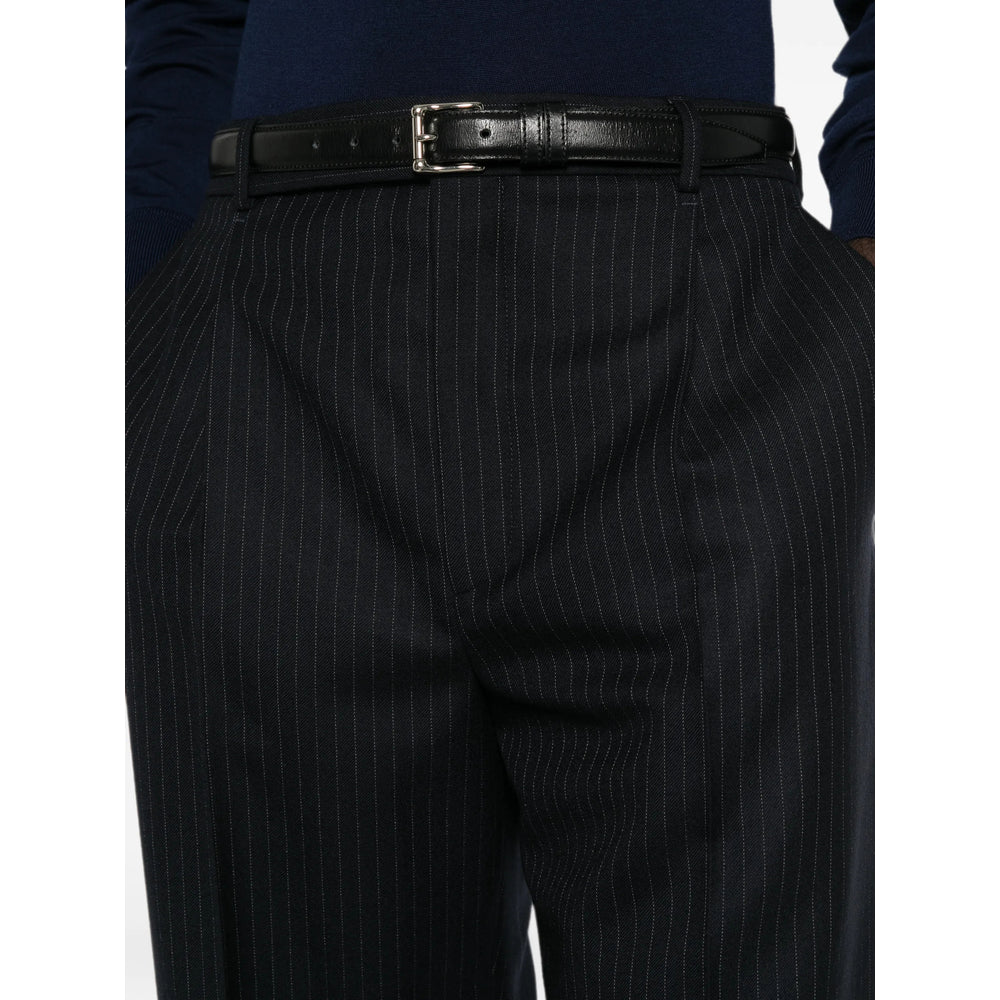 Saint Laurent Black Trousers - Wide-Leg Trousers Men SAINT LAURENT