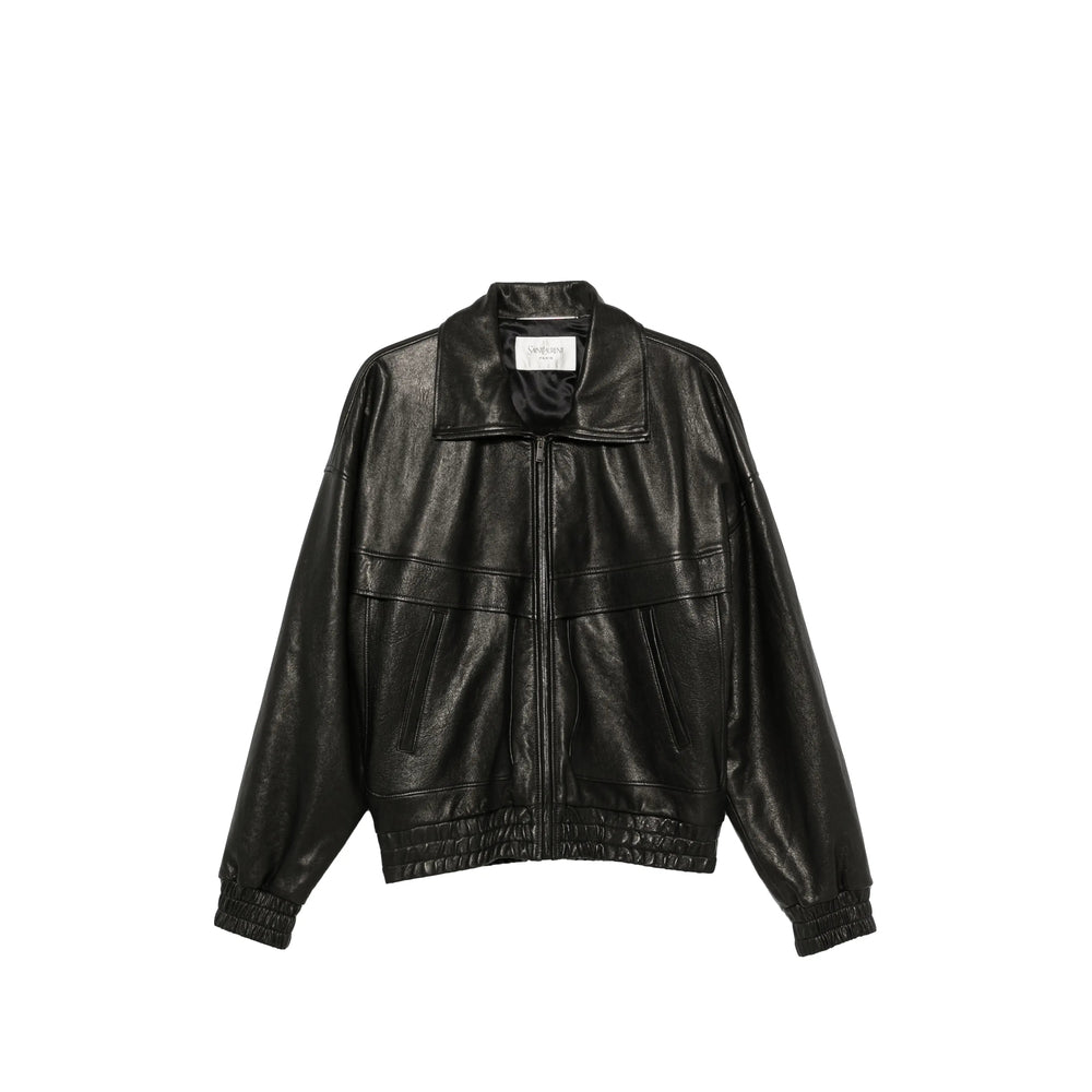 Saint Laurent Black Jackets - Leather Jackets Men