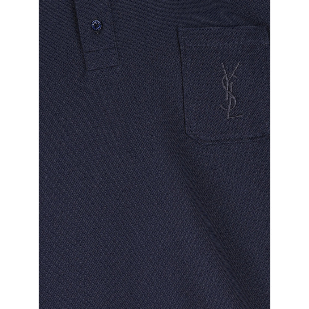 Saint Laurent Blue Polo Shirts Men