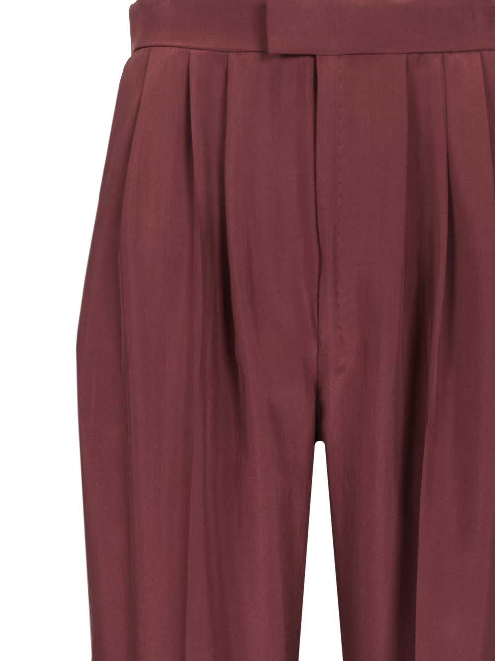 Saint Laurent Women Habutai Silk Trousers SAINT LAURENT