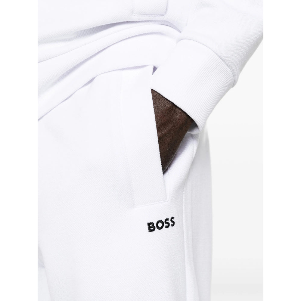 Boss White Trousers - Track Pants Men BOSS