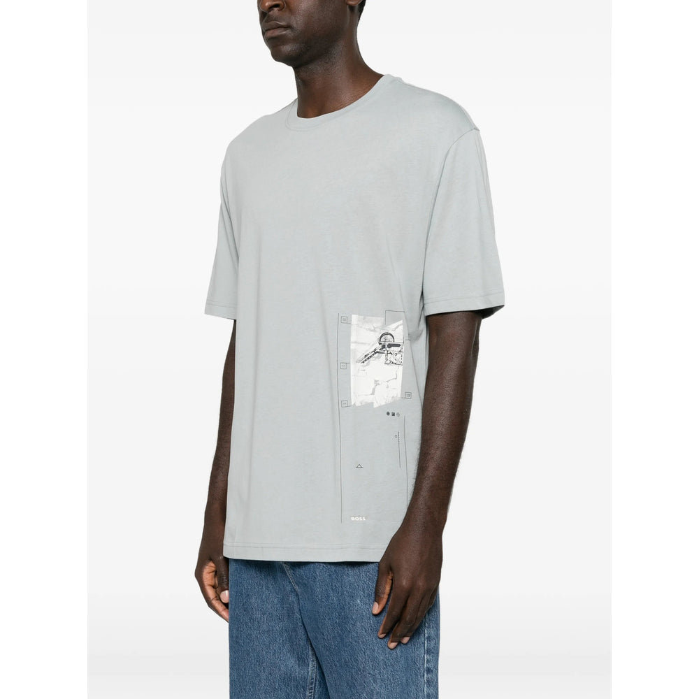 Boss Grey T-Shirts & Vests - T-Shirts Men BOSS