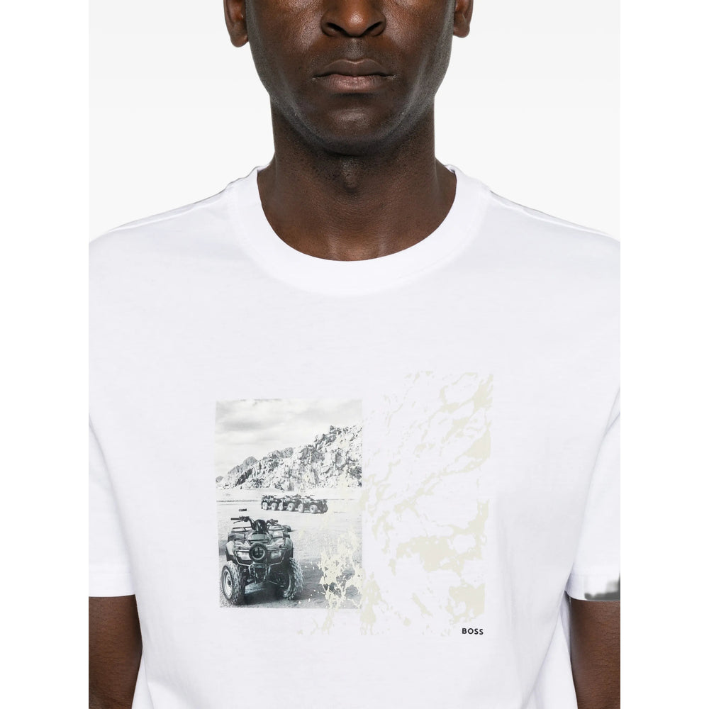Boss White T-Shirts & Vests - T-Shirts Men BOSS