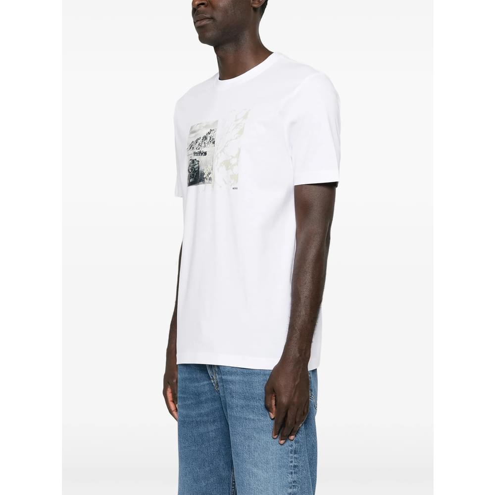 Boss White T-Shirts & Vests - T-Shirts Men BOSS