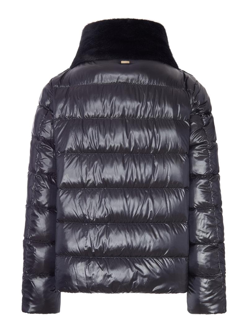 Herno Women Puffer Jacket With Faux Fur Panel HERNO