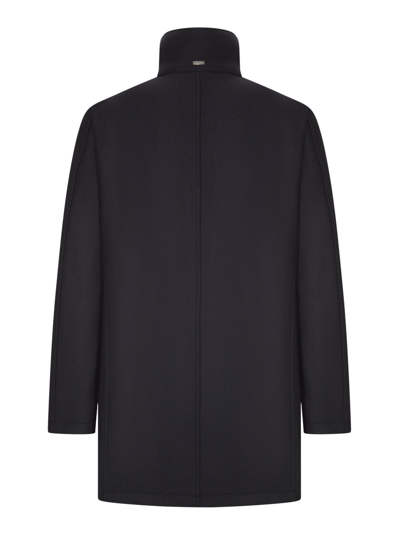 Herno Men Coat With High Collar And Contrasting Interior HERNO