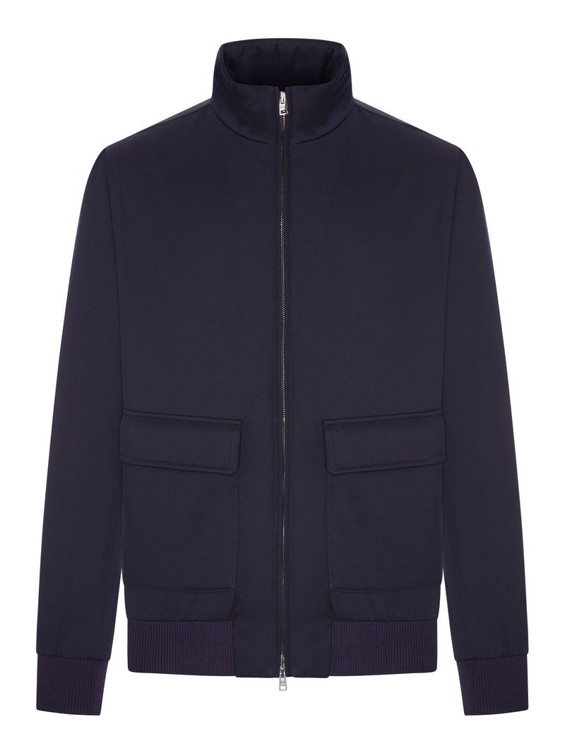 Herno Men Wool-Blend Zip-Up Bomber Jacket HERNO