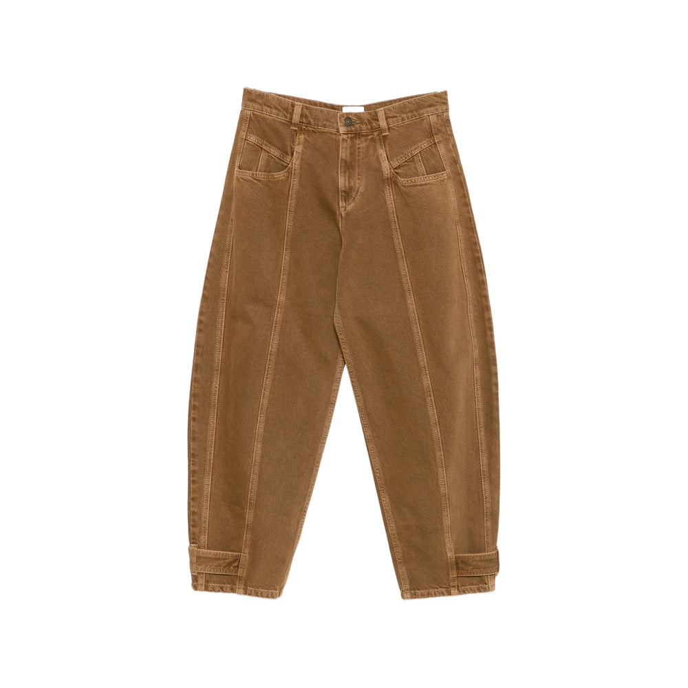 Isabel Marant Brown Denim - Tapered Jeans Women ISABEL MARANT