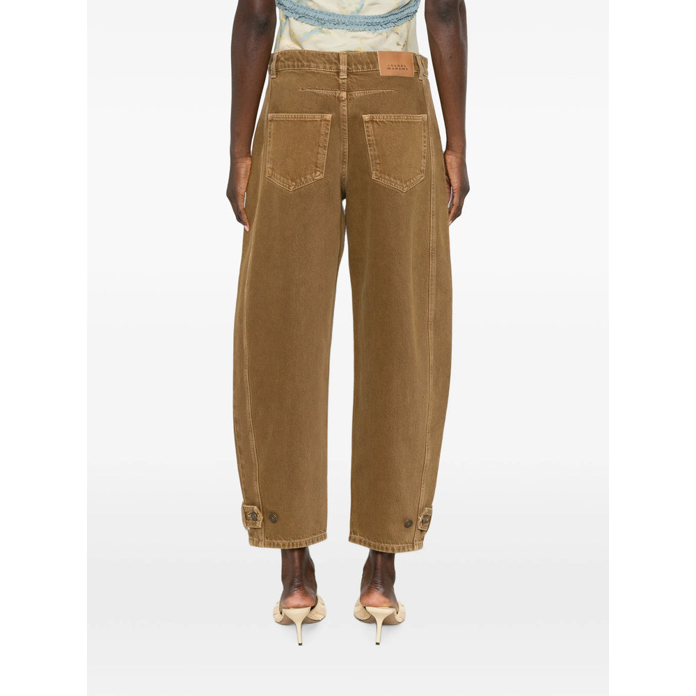 Isabel Marant Brown Denim - Tapered Jeans Women ISABEL MARANT