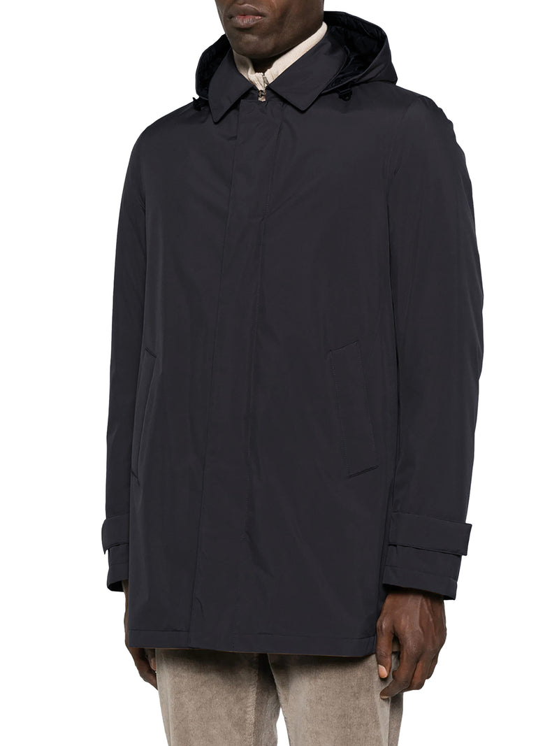 Herno Men Technical Coat With Hood HERNO