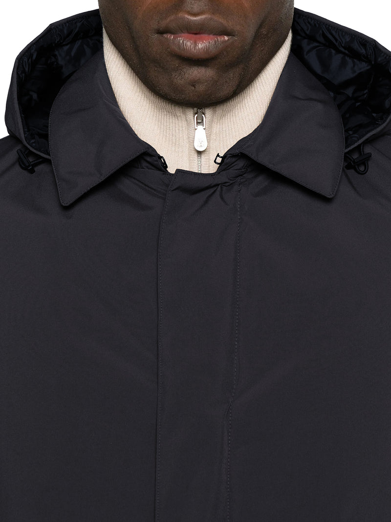 Herno Men Technical Coat With Hood HERNO