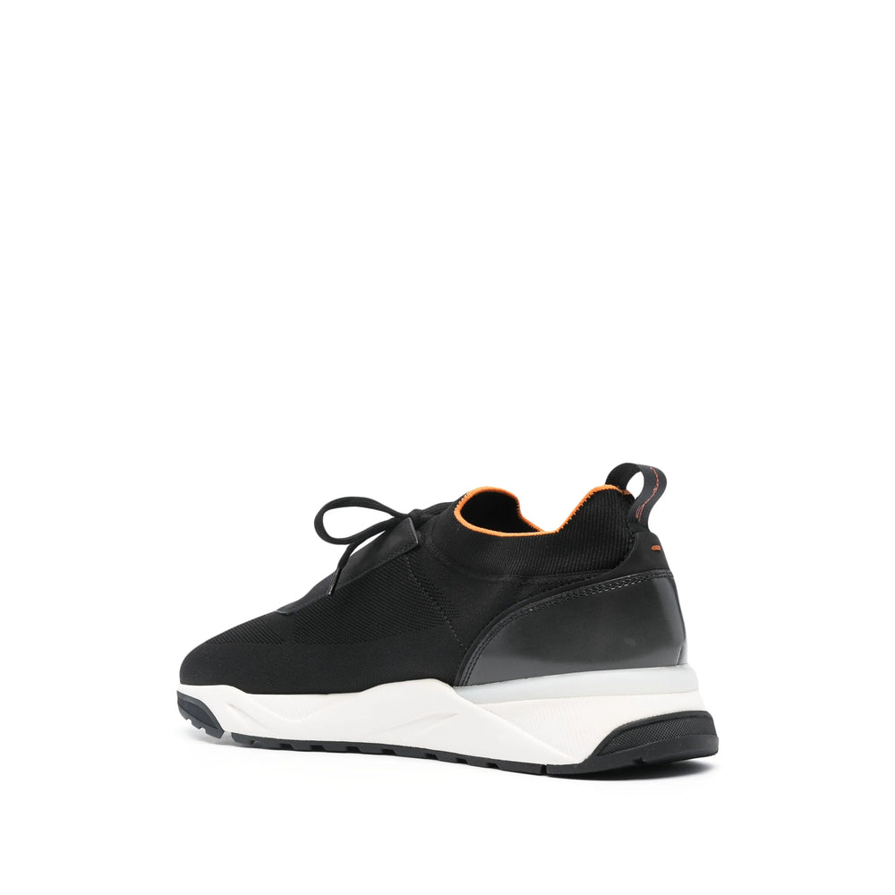 Santoni Black Trainers - Low-Tops Men SANTONI