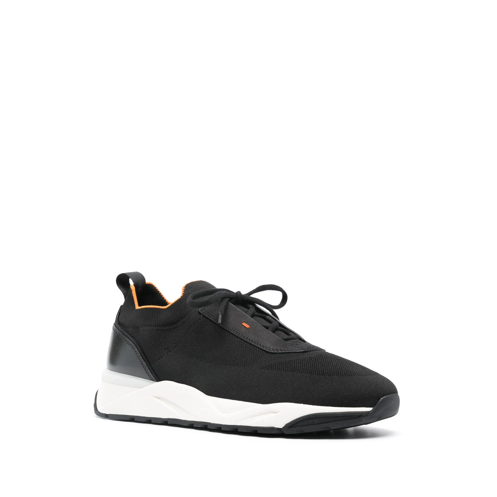 Santoni Black Trainers - Low-Tops Men SANTONI