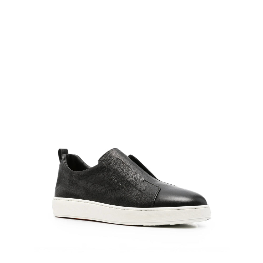Santoni Black Trainers - Slip-Ons Men SANTONI