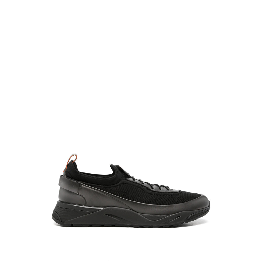 Santoni Black Trainers - Low-Tops Men SANTONI