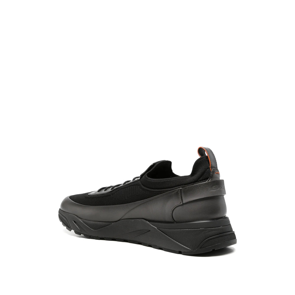 Santoni Black Trainers - Low-Tops Men SANTONI