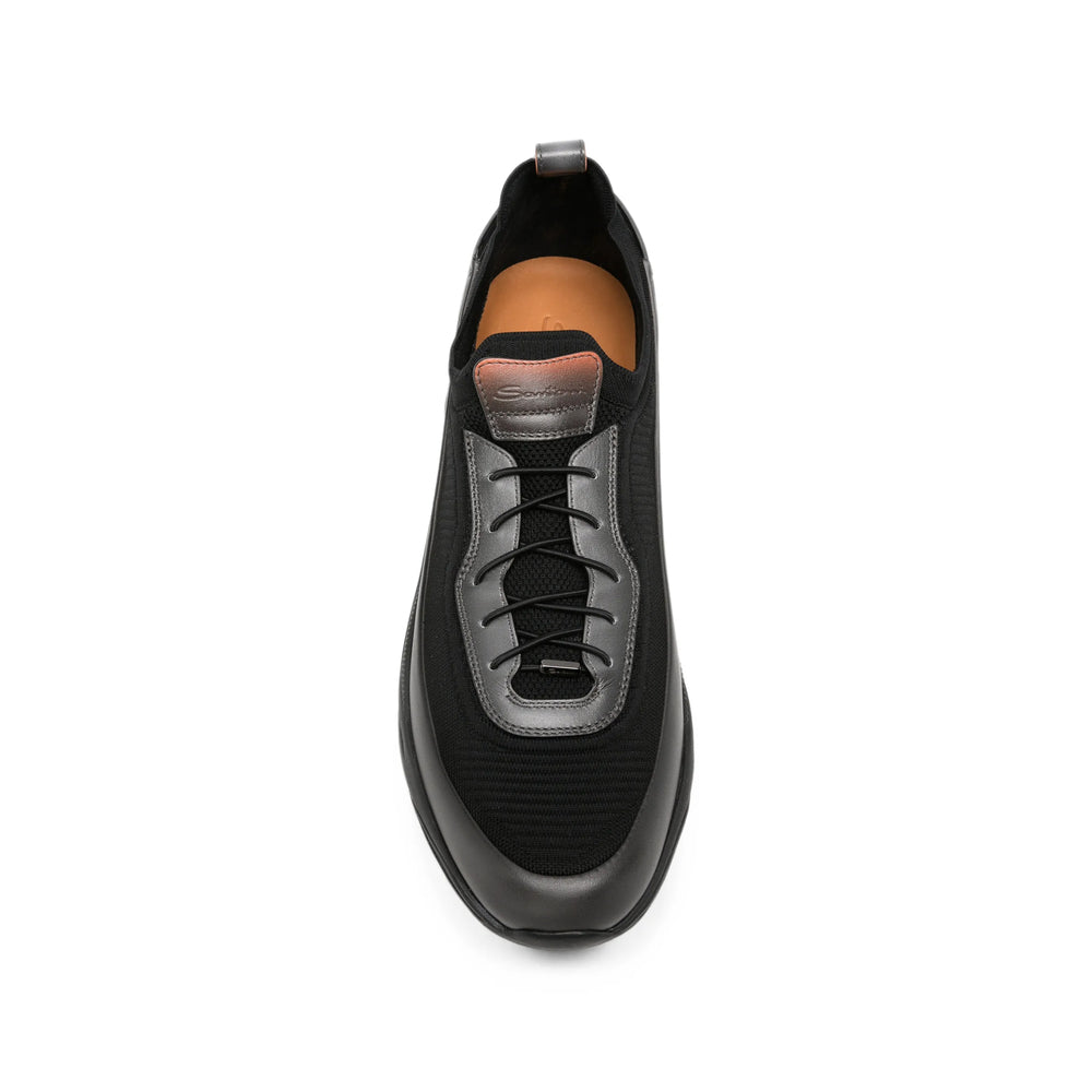Santoni Black Trainers - Low-Tops Men SANTONI