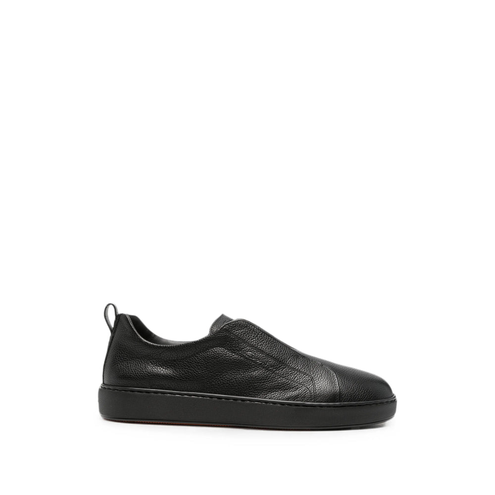 Santoni Black Trainers - Slip-Ons Men SANTONI