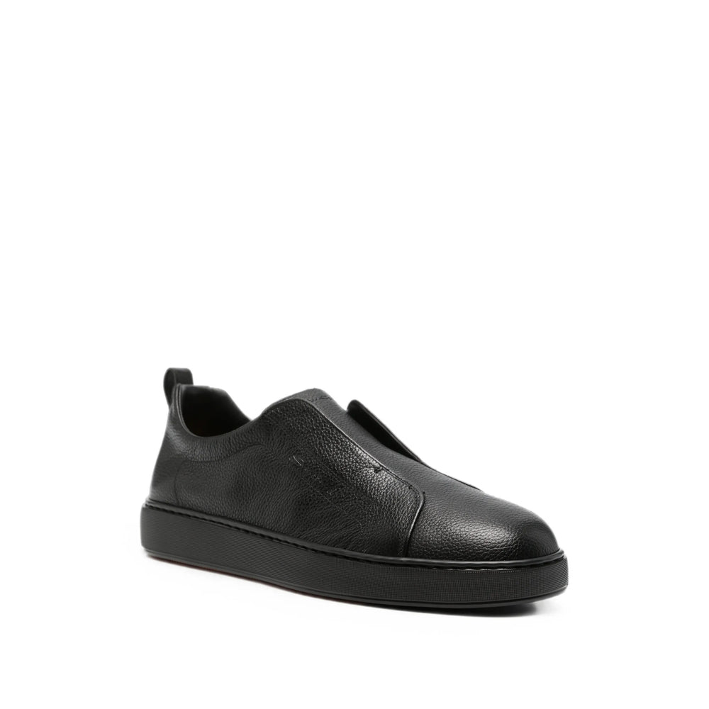 Santoni Black Trainers - Slip-Ons Men SANTONI