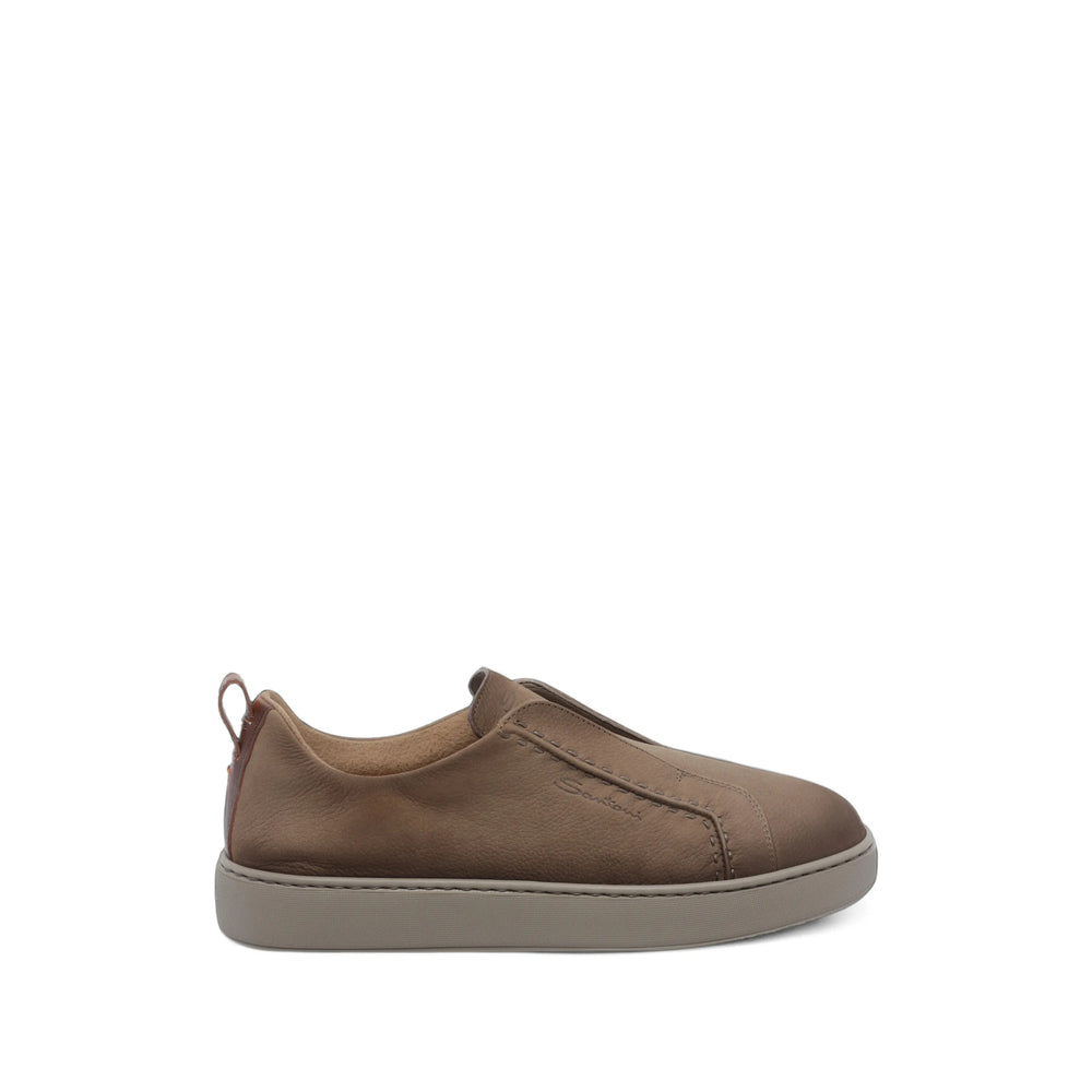Santoni Brown Trainers - Slip-Ons Men SANTONI